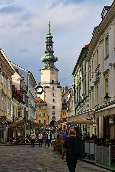 a street view in Bratislava Slovakia